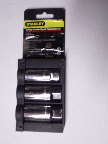 STANLEY #85-721 - 3 PC SPARK PLUG SOCKET SET - 3/8&#034; DRIVE  -  NEW