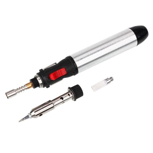 Compact Refillable Butane Pen Shaped Gas Solder Pen Iron Welding with Tool Tips