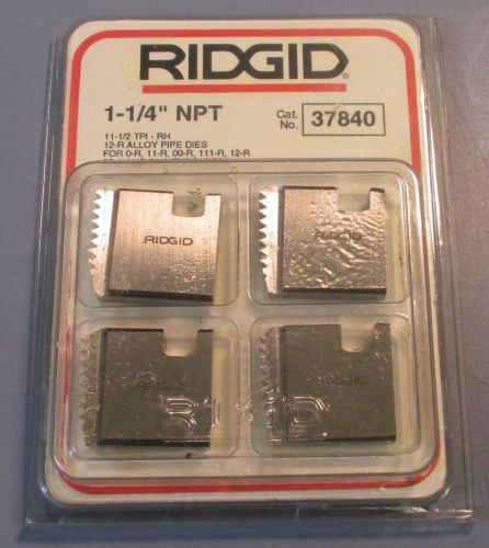 Ridgid 37840 1-1/4&#034; NPT 12-R Alloy Pipe Replacement Dies Used