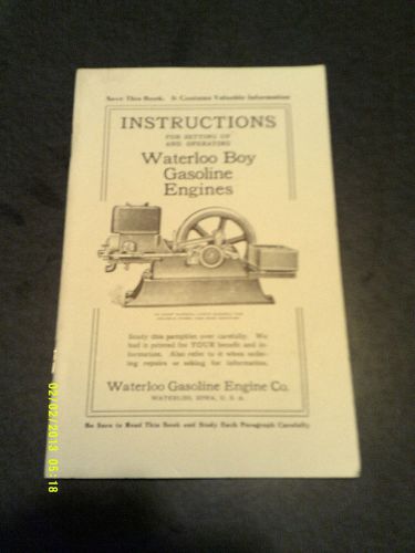 Waterloo Boy Setting Up and Operating Instructions Gasoline Engines