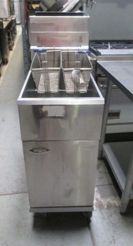 MK42SM Magikitch&#039;n 40 lbs Gas Fryer, Deep Fry, 45 lbs Oil Capacity, Twin Baskets