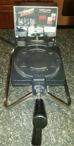CARBONS COMMERCIAL HEAVY DUTY GOLDEN MALTED WAFFLE BAKER MAKER WITH XTRA PLATES