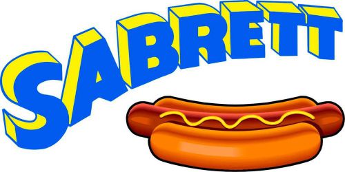 Sabrett Hot Dogs Concession Decal 24&#034; Hotdog Restaurant Food Truck Vinyl Menu