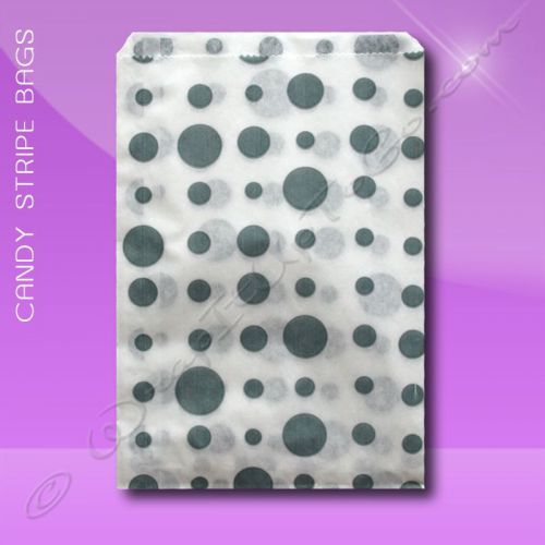 Candy Stripe Bags 7 x 9 –  Grey Dots