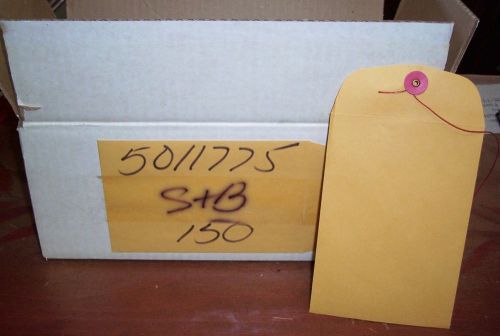 150 Manila String &amp; Button Envelope 4 5/8 x 6 3/4 Brown Shipping Envelope