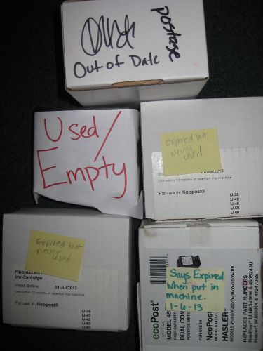 NeoPost Postal Machine Expired Ink Cartridges Lot of 5