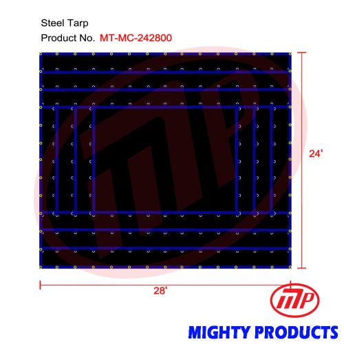 Flatbed Truck Tarp - Light Weight Machinery Tarp -24x28  (MT-MC-LW2428)