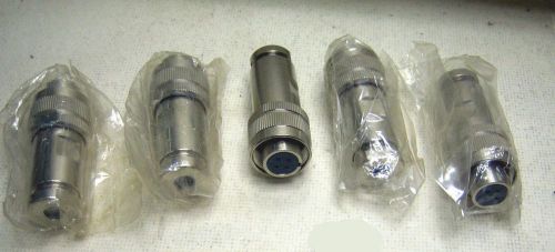 (0468) Lot of 5 Stainless Steel Connectors 4 Pin