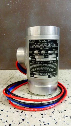 NEW DUOTECT H2 PRESSURE SWITCH MDL:H2A2 1500 PSI FOR HAZARDOUS LOCATIONS