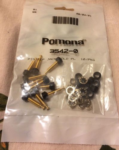 Pomona 3542-0 pin tip jack gold plated 10/pkg new old stock for sale