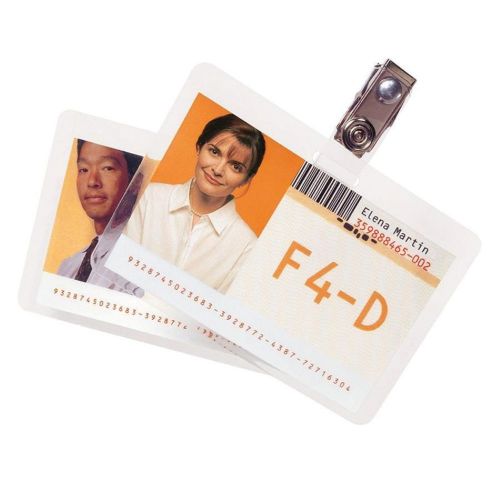 Swingline GBC ID Badge With Clip Thermal Laminating Pouches #3202011