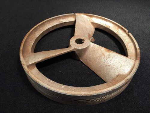 Iron flywheel pulley 10&#034; diameter fan for steampunk art lamp base weld scupture for sale