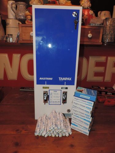 Maxithin tampax vending machine sanitary napkin dispenser 25 cent key/lock works for sale