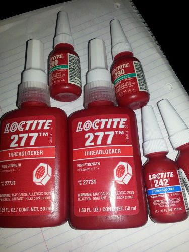 Loctite lot 277  290  242 lot of 6 bottles for sale