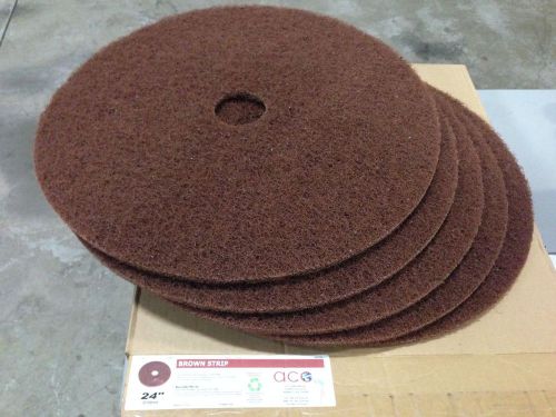 24&#034; brown stripping floor pads (5 pads per case) americo for sale
