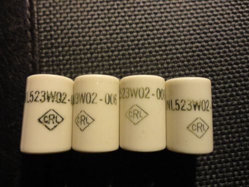 4PCS VINTAGE CRL CERAMIC STANDOFFS  NL523W02-006 3/4&#039;&#039;L  1/2&#039;&#039;O.D. 8-32