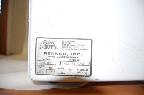 RENNCO SEAL LS18-120 Medical Device Lift Seal Heat Sealing Equipment