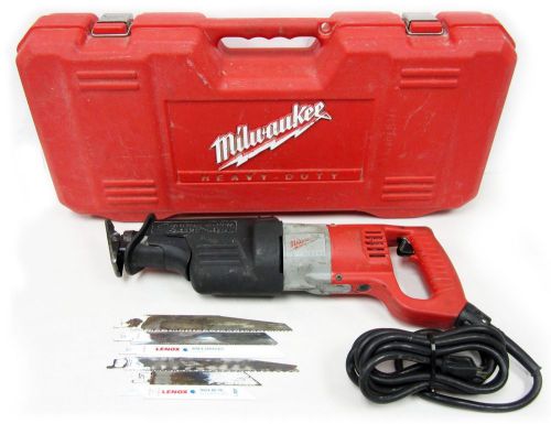 Milwaukee heavy duty orbital super sawzall reciprocating saw 6521-21 with case for sale