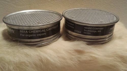 AO SAFETY R51A CHEMICAL CARTRIDGES for organic vapors/1 pair