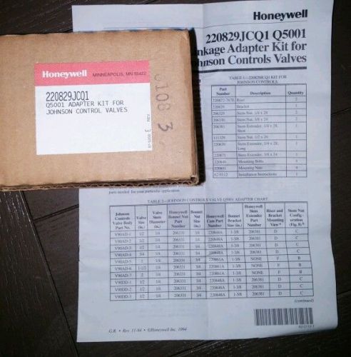 Honeywell Adapter Kit For Johnson Control Valves 220829jcql q5001