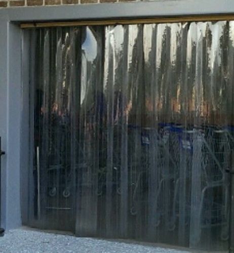 STRIP DOOR 5 x 8 FOOT clear vinyl 8&#034; with 2&#034; overlap other sizes