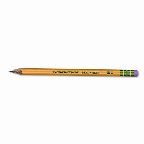 Dixon® Ticonderoga Beginners Wood Pencil with Eraser, 12/Pack