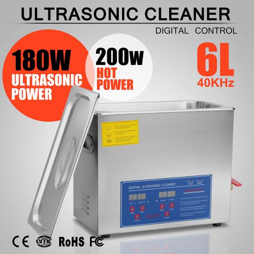 6L 6 L ULTRASONIC CLEANER STAINLESS STEEL BRUSHED CLEAN TANK FOR HOME USE GREAT