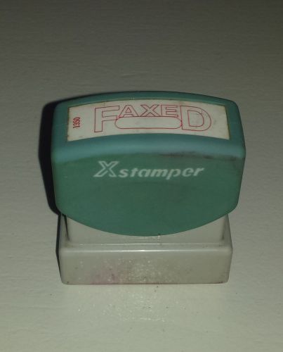 Red Self-Inking Xstamper &#034;Faxed&#034; Stamp