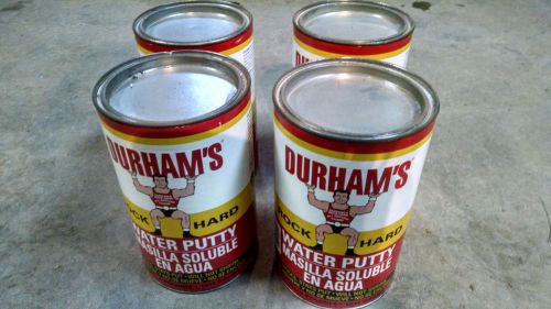 Durhams rock hard water putty 4-pound diy home repair cement  new! lot of 4 cans for sale
