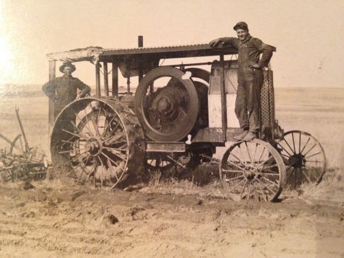 IHC Famous Titan Mogul Prairie Tractor Real Photo Postcard