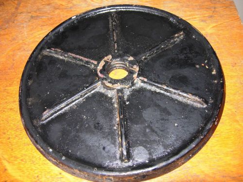 VINTAGE CAST IRON SAUSAGE STUFFER TOP PLATE SMALL NO. 35 7 7/8IN. THREADED