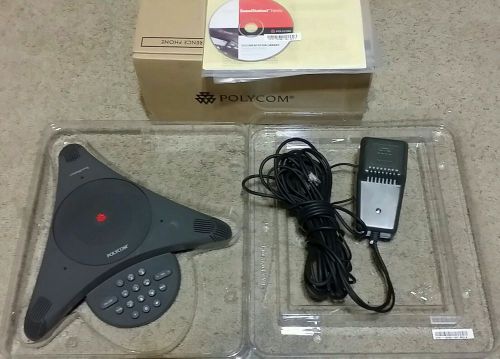 Polycom Soundstation EX Conference Phone 2201-03309-001 w/ Power Supply, Tested