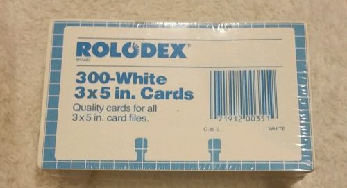 Rolodex 300 White 3 x 5 Cards #C-35-3 WHT Sealed