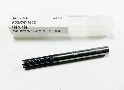 1/4&#034; yg-1 carbide 5 flute futura tialn hi-perf  finishing end mill (o 185) for sale