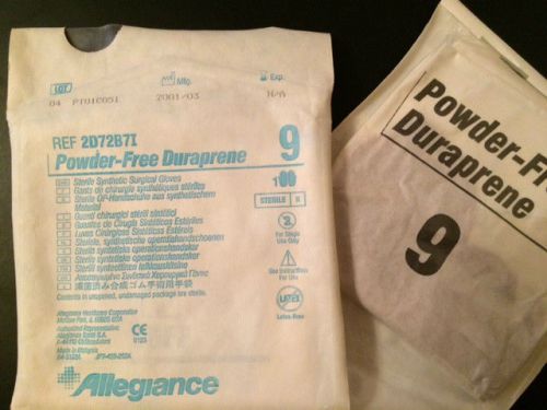 Allegiance 2D72B7I, Surgical Gloves, Sterile, Synthetic, PowderFree, Size 9, 1EA