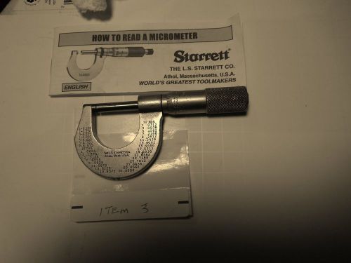 Starrett 1.000 micrometer used in exc. condition