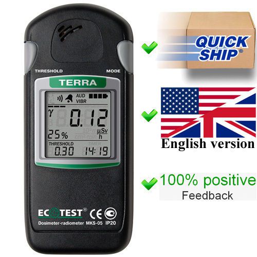 Terra mks without bluetooth! dosimeter/geiger counter/radiation detector ecotest for sale