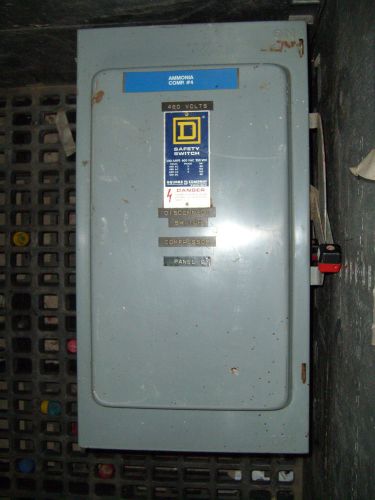 Square D HU364 - D2  200amp 600v non fused disconnect safety switch used