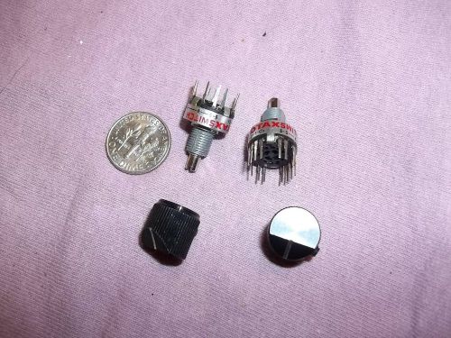 1-small rotary switch 1 pole 6 pos x2  3/16&#034; shaft 1/8&#034; dia shaft for sale