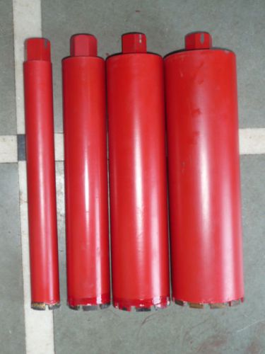 4 PIECES NEW DIAMOND CORE DRILL OF 52MM,77 MM,102MM&amp;127MM FOR WET CORE DRILLING