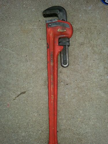 Ridgid 24 inch straight pipe wrench heavy duty for sale