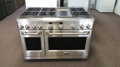 GE Monogram 48&#039; Dual Fuel Double Convection Oven Range with Griddle ZDP486NDPSS