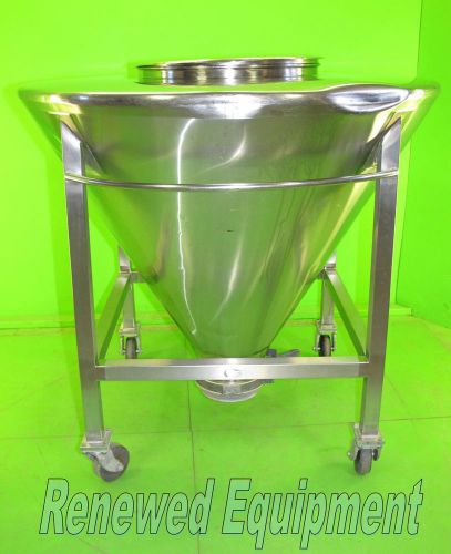 United utensils 125-gallon stainless steel hopper bin tank on casters #3 for sale