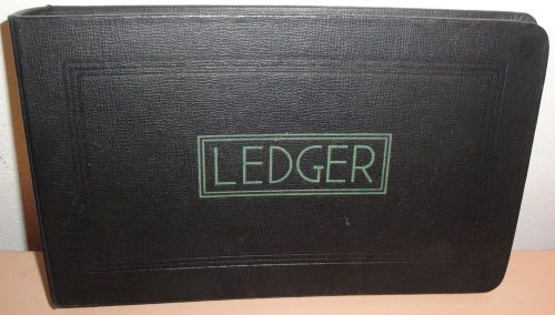 VINTAGE LEDGER - Marquette Quality No. 1-3046 1950s Black ABC Record Book Binder