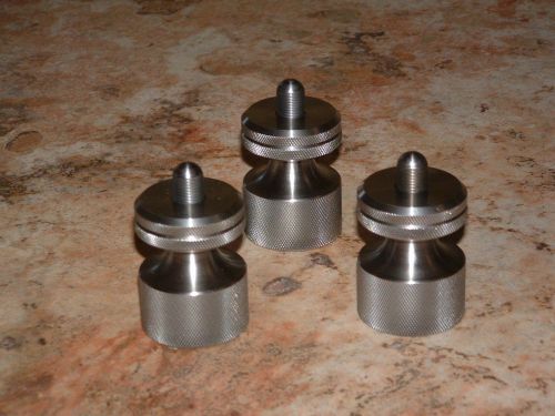 3 Precision Screw Adjusters for Checking Part Flatness on Granite Plate
