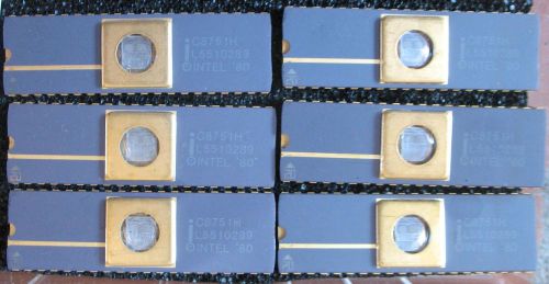 6 pc INTEL C8751H  NEW OLD STOCK