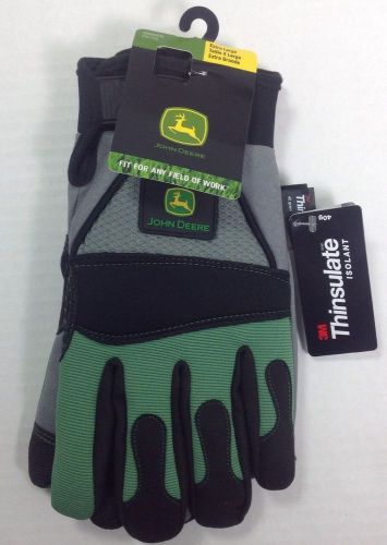New men&#039;s john deere high dexterity insulated gloves touchscreen fingertips l xl for sale