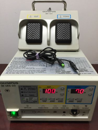 Olympus UES-20 Electrosurgical Generator with Footswitch &amp; HF cable MH-969