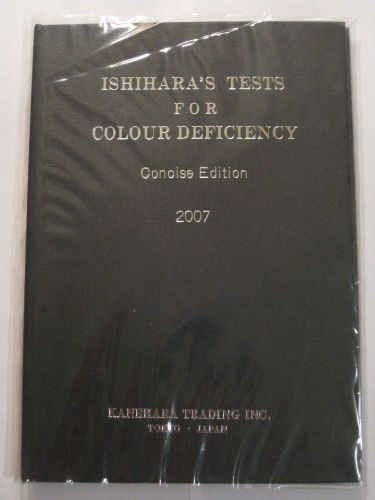 ISHIHARA&#039;S COLOR TEST 2007- 14 PLATE EDITION HARD BOUND BOOK