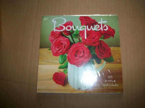 2015 16 month mini wall calendar [ BOUQUETS ] sealed
